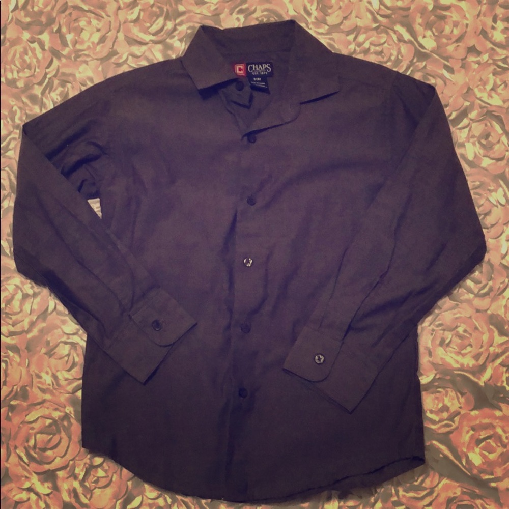 Charcoal grey chaps boys size 8 button down